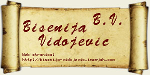 Bisenija Vidojević vizit kartica